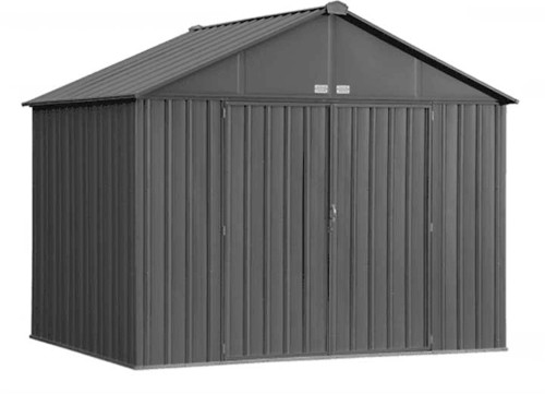 ARROW EZEE SHED STEEL STORAGE SHED - 10 FT. X 8 FT. X 8 FT. CHARCOAL|EZ10872HVCC