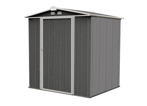 ARROW EZEE SHED STEEL STORAGE SHED - 6 FT. X 5 FT. X 6 FT. CHARCOAL WITH CREAM TRIM|EZ6565LVCCCR