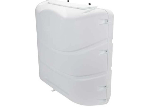 CAMCO RV PROPANE TANK COVER FOR TWO 20 LB. OR 30 LB. STEEL TANKS – POLAR WHITE|40542