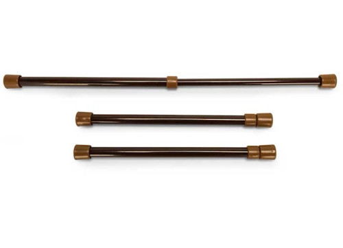 CAMCO CUPBOARD BAR (3-PACK) – EXTENDS 10" TO 17", BROWN|44066
