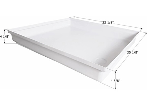 ICON RV SHOWER PAN - 32-1/8" X 30-1/8" X 4-5/8" - POLAR WHITE|12873