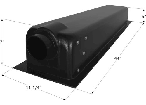 ICON RV WASTE HOLDING TANK - CENTER END DRAIN, 44"X11.25"X7", 3" SPIGOT FITTING, 8 GALLON CAPACITY|14049