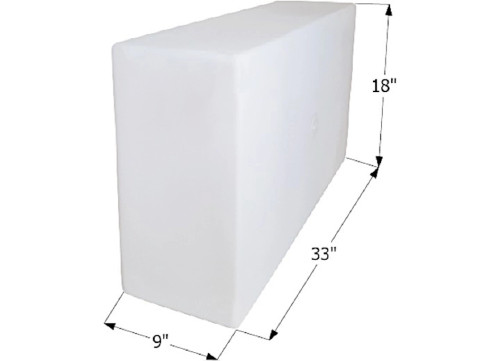 ICON TECHNOLOGIES LIMITED RV FRESH WATER TANK, WT2455, 33X18X9, 20 GAL W/1/2IN FITTINGS|12719