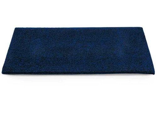 CAMCO PREMIUM WRAP AROUND RV STEP SINGLE RIB RUG - 18" WIDE BLUE|42905