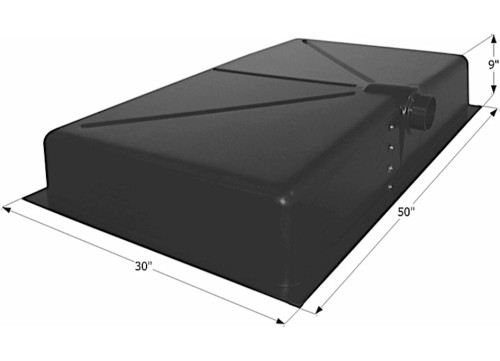 ICON RV WASTE HOLDING TANK WITH CENTER SIDE DRAIN & 3" SPIGOT FITTING - 44 GALLON CAPACITY|12423