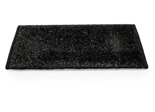 CAMCO PREMIUM WRAP AROUND RV STEP ARTIFICIAL TURF RUG - 18" WIDE BLACK|42915