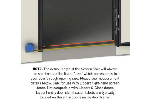 LIPPERT SCREEN SHOT AUTOMATIC RV SCREEN DOOR CLOSER FOR LIPPERT 24” ENTRY DOOR|730812