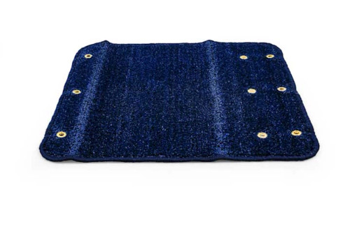 CAMCO PREMIUM WRAP AROUND RV STEP ARTIFICIAL TURF RUG - 20" WIDE BLUE|42937