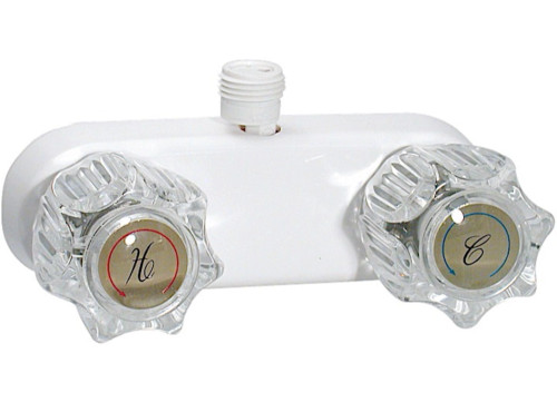 VALTERRA PRODUCTS LLC SHOWER VALVE W/ VAC BRKR, 4IN, 2 KNOB, 1/4 TURN, PLASTIC, WHITE|PF223242