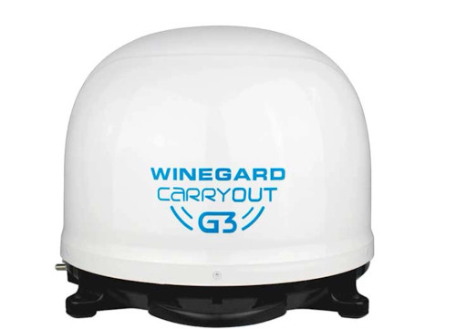 WINEGARD CARRYOUT G3 PORTABLE SATELLITE TV ANTENNA - WHITE|GM-9000