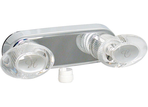 VALTERRA PRODUCTS LLC SHOWER VALVE W/ VAC BRKR, 4IN, 2 LEVER, 1/4 TURN, PLASTIC, CHROME|PF223341