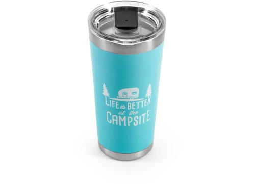 CAMCO LIFE IS BETTER AT THE CAMPSITE PAINTED TUMBLER - 20 OZ. BLUE|53057
