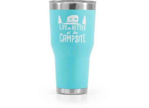 CAMCO LIFE IS BETTER AT THE CAMPSITE PAINTED TUMBLER - 30 OZ. BLUE|53058