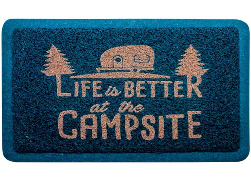 CAMCO LIFE IS BETTER AT THE CAMPSITE SCRUB MAT - BLUE/ORANGE|53201