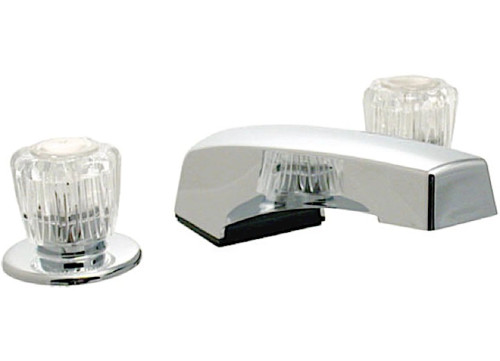 VALTERRA PRODUCTS LLC GARDEN TUB FAUCET, 8IN-24IN ADJUSTABLE, 2 KNOB, 1/4 TURN, PLASTIC, CHROME|PF224301