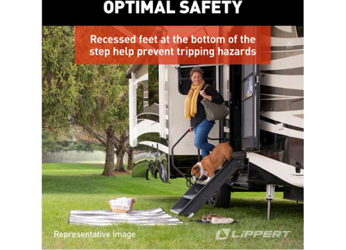 LIPPERT SOLID STEP PREMIUM RV ENTRY STEP – 26 IN. QUAD STEP|791574