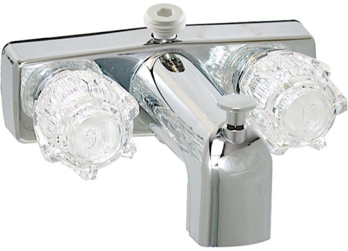 VALTERRA PRODUCTS LLC TUB/SHOWER DIV FAUCET W/ D-SPUD, 4IN, 2 KNOB, BRASS, CHROME|PF213332