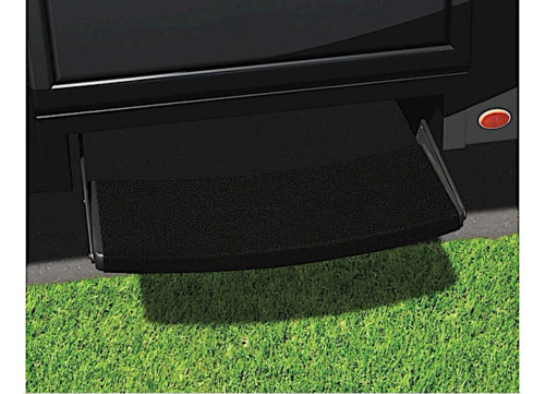 PREST-O-FIT OUTRIGGER UNIVERSAL RV STEP RUG 22 IN. WIDE - BLACK ONYX|2-0394