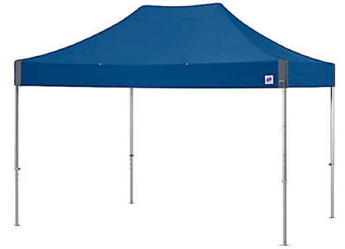 E-Z UP ENDEAVOR 10' X 15' SHELTER - ROYAL BLUE TOP / GRAY ALUMINUM FRAME|END3A15KRB
