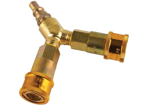 JR PRODUCTS 1/4IN GAS INTERCHANGE Y-SPLITTER|07-31705