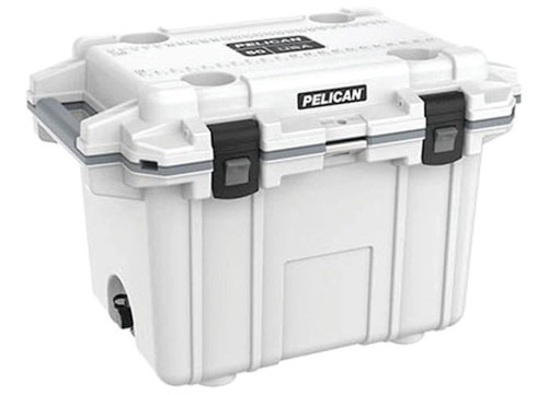 PELICAN 50-QUART ELITE COOLER - WHITE/GRAY|50Q-1-WHTGRY