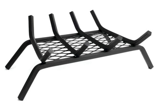 PLEASANT HEARTH 18-INCH STEEL FIREPLACE GRATE WITH EMBER RETAINER|BG5-184EM