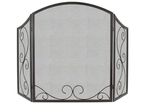 PLEASANT HEARTH IRIS SCROLL 3-PANEL FIREPLACE SCREEN - 48"L X 30"H|FA995S