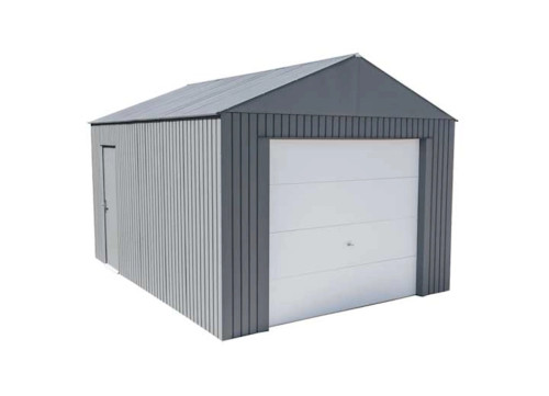 SOJAG EVEREST WIND & SNOW RATED STEEL GARAGE - 12 FT. X 15 FT. X 10 FT. CHARCOAL|GRC1215
