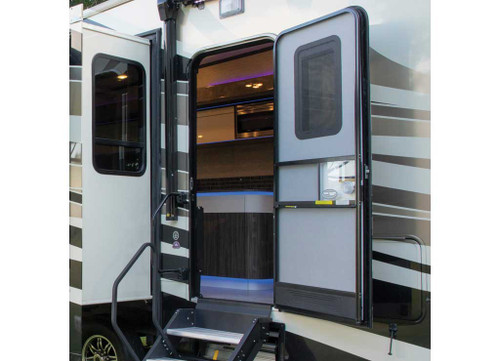 Lippert Screen Defender RV Entry Door Screen Protector Installed on 28 Inch RV Door