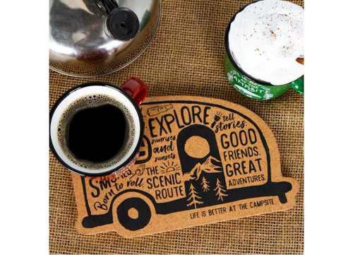 LIFE IS BETTER AT THE CAMPSITE - CORK TRIVET, GRAFFITI|53386