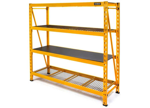 DEWALT 4-SHELF INDUSTRIAL STORAGE RACK - 77”W X 24”D X 72”H, YELLOW|56829