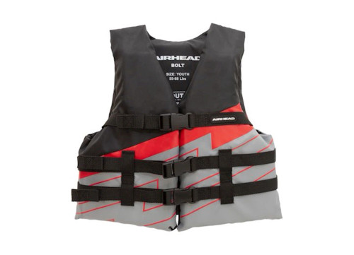 AIRHEAD BOLT YOUTH LIFE JACKET - GRAY/RED|30084-03-A-BR