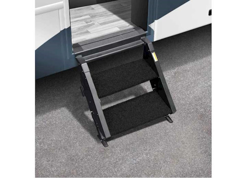 PREST-O-FIT TRAILHEAD STEP RUG 17.5IN WIDE (2 PC SET) FOR MORRYDE 2ND GENERATION STEPABOVE 2 STEP-OBSIDIAN BLACK|2-0500