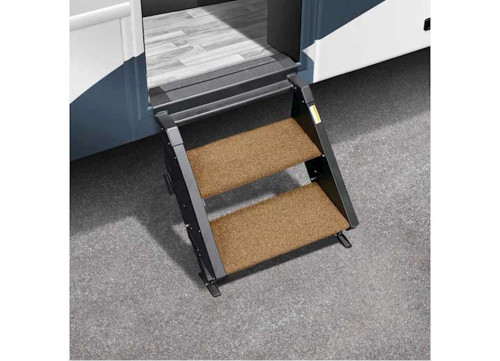 PREST-O-FIT TRAILHEAD STEP RUG 19.5IN WIDE (2 PC SET) FOR MORRYDE 2ND GENERATION STEPABOVE 2 STEP-BUCKSKIN BROWN|2-0507