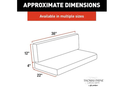 THOMAS PAYNE 38IN DINETTE REPLACEMENT CUSHIONS, GRUMMOND (SET OF 2 BOTTOM & 2 SIDE CUSHIONS)|2021100443