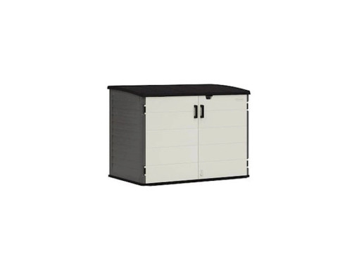 SUNCAST STOW-AWAY HORIZONTAL SHED WITH FLOOR - PEPPERCORN|BMS4780