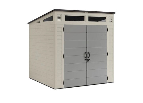 SUNCAST MODERNIST 7 FT. X 7 FT. STORAGE SHED WITH FLOOR - VANILLA|BMS7781