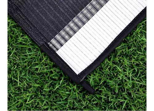 CAMCO OPEN AIR REVERSIBLE OUTDOOR MAT - 6' X 9' CHARCOAL STRIPE|42873