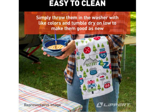 LIPPERT FABRIC BOWL PROTECTOR-4 PC-NAVY BLUE|2022107823