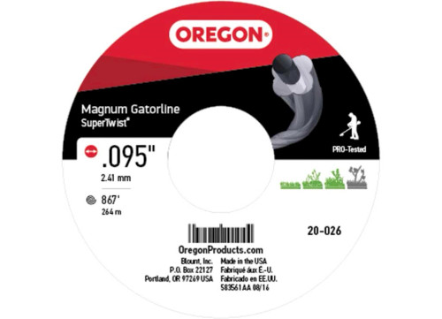 OREGON TOOL GATORLINE, MAGNUM SUPERTWIST .095 3LB SP|20-026