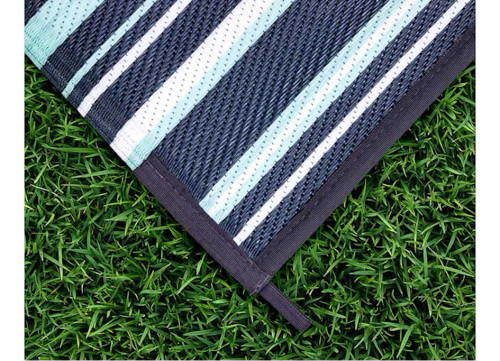 CAMCO OUTDOOR MAT - 9FT X 12FT STRIPE, DK.GREEN/LT.GREEN/WHITE (E/F)|42864