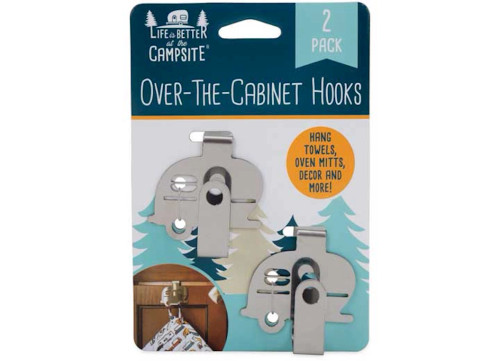 LIFE IS BETTER AT THE CAMPSITE LIBATC-CABINET TOWEL HANGER, 2/PK|53382