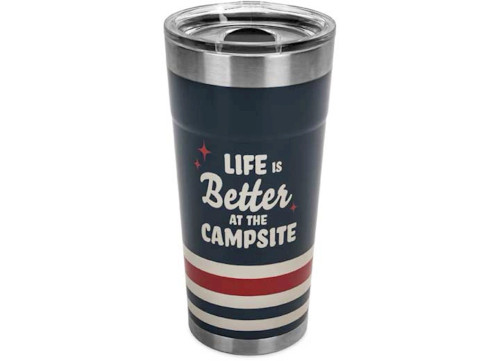 LIFE IS BETTER AT THE CAMPSITE LIBATC, WRAPPED TUMBLER, DARK BLUE, 20OZ|53326