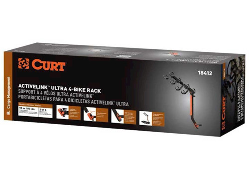 CURT ACTIVELINK ULTRA HITCH-MOUNTED BIKE RACK (4 BIKES, 2IN SHANK)|18412