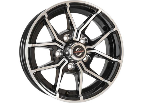TASKMASTER ALUM TRLR WHEEL - 15X5 5X5 BLK MACHINED FACE 5-FORK , 3.19CB, 0OS, 2160LCC|LZB550550BMF