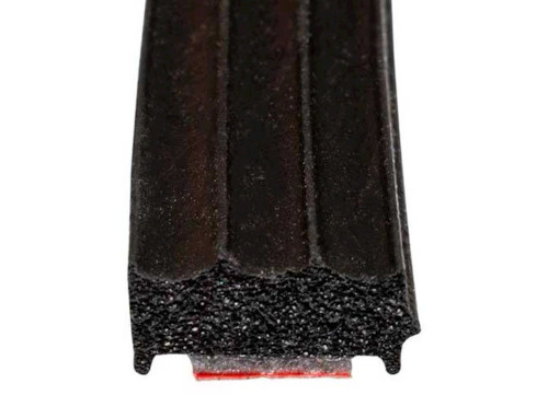 STEELE RUBBER PRODUCTS 3/16X7/16 IN RIBBED HOLLOW BULB WEATHERSTRIP, 20FT|99-4114-277