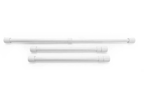 CAMCO CUPBOARD BAR (3-PACK) – EXTENDS 10" TO 17", WHITE|44063