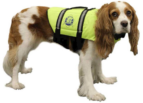 PAWS ABOARD DOG LIFE JACKET, NEON YELLOW, SMALL|1300