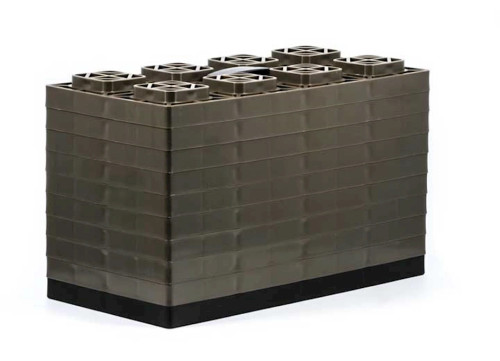 CAMCO FASTEN LEVELING BLOCKS (10-PACK) WITH T-HANDLE – 4X2, BROWN|44525