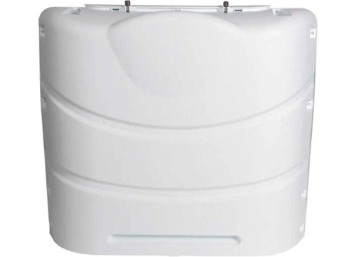 CAMCO PROPANE TANK COVER, DOUBLE 30LB, WHITE|50513